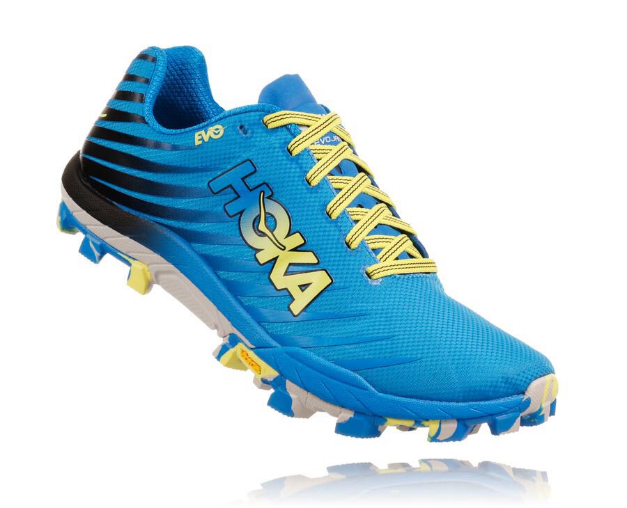 Hoka Mens Trail Shoes NZ - Hoka One One Evo Jawz Blue (JMC487562)